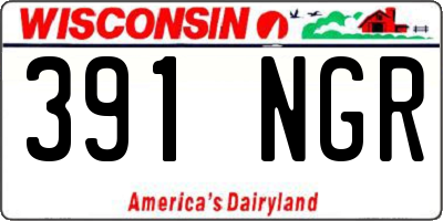 WI license plate 391NGR