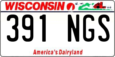 WI license plate 391NGS