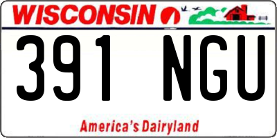 WI license plate 391NGU