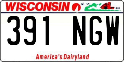WI license plate 391NGW