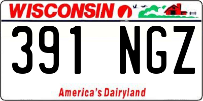 WI license plate 391NGZ
