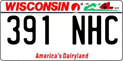 WI license plate 391NHC