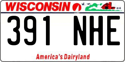 WI license plate 391NHE