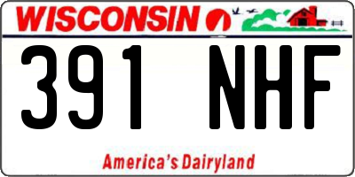 WI license plate 391NHF