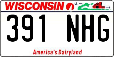 WI license plate 391NHG