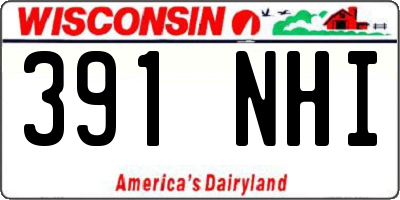 WI license plate 391NHI