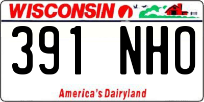 WI license plate 391NHO