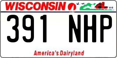WI license plate 391NHP