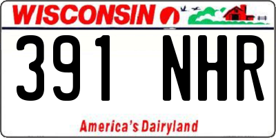 WI license plate 391NHR
