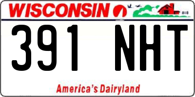 WI license plate 391NHT