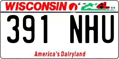 WI license plate 391NHU