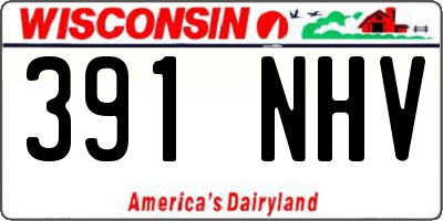 WI license plate 391NHV