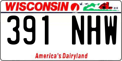 WI license plate 391NHW