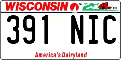 WI license plate 391NIC