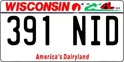 WI license plate 391NID