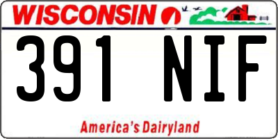 WI license plate 391NIF