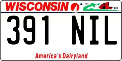 WI license plate 391NIL