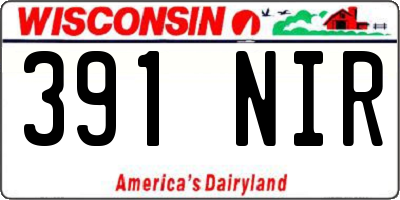 WI license plate 391NIR