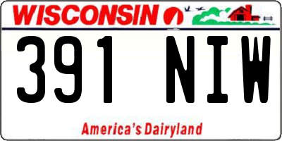 WI license plate 391NIW