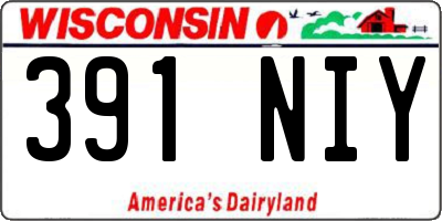 WI license plate 391NIY