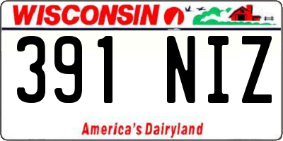WI license plate 391NIZ