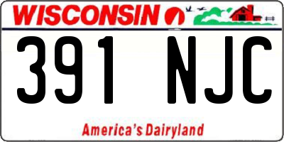 WI license plate 391NJC