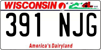 WI license plate 391NJG
