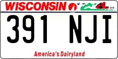 WI license plate 391NJI