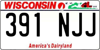 WI license plate 391NJJ