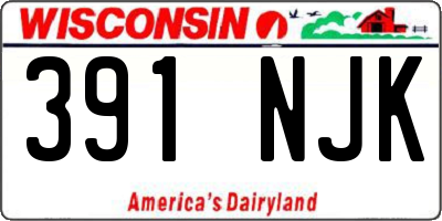 WI license plate 391NJK