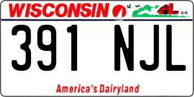 WI license plate 391NJL