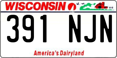WI license plate 391NJN