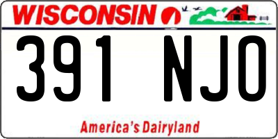 WI license plate 391NJO