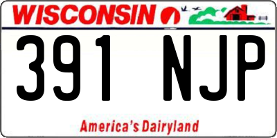 WI license plate 391NJP