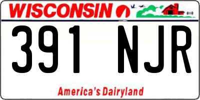 WI license plate 391NJR