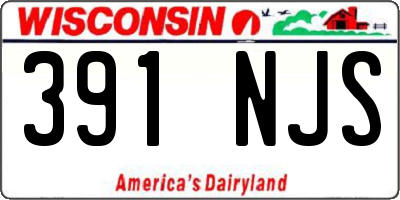 WI license plate 391NJS