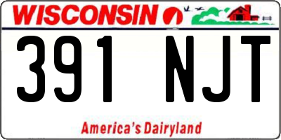WI license plate 391NJT