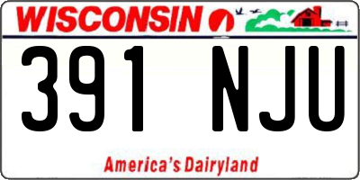 WI license plate 391NJU
