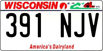 WI license plate 391NJV