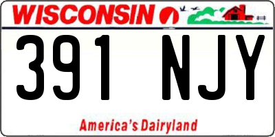 WI license plate 391NJY