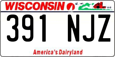 WI license plate 391NJZ