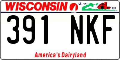 WI license plate 391NKF