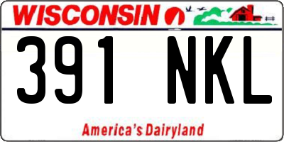 WI license plate 391NKL