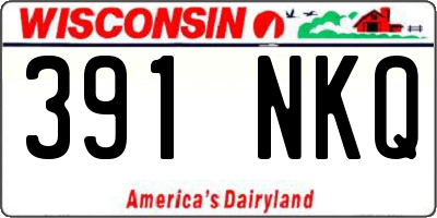 WI license plate 391NKQ