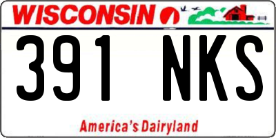 WI license plate 391NKS