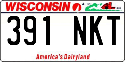 WI license plate 391NKT