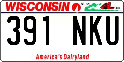 WI license plate 391NKU