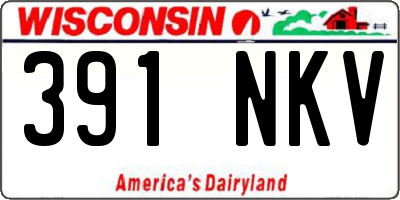 WI license plate 391NKV