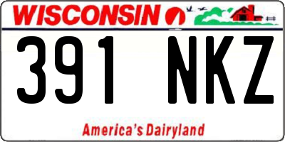 WI license plate 391NKZ