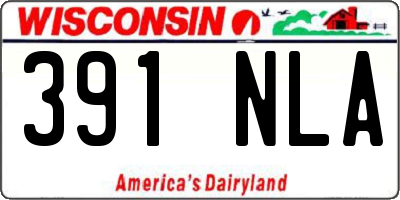 WI license plate 391NLA